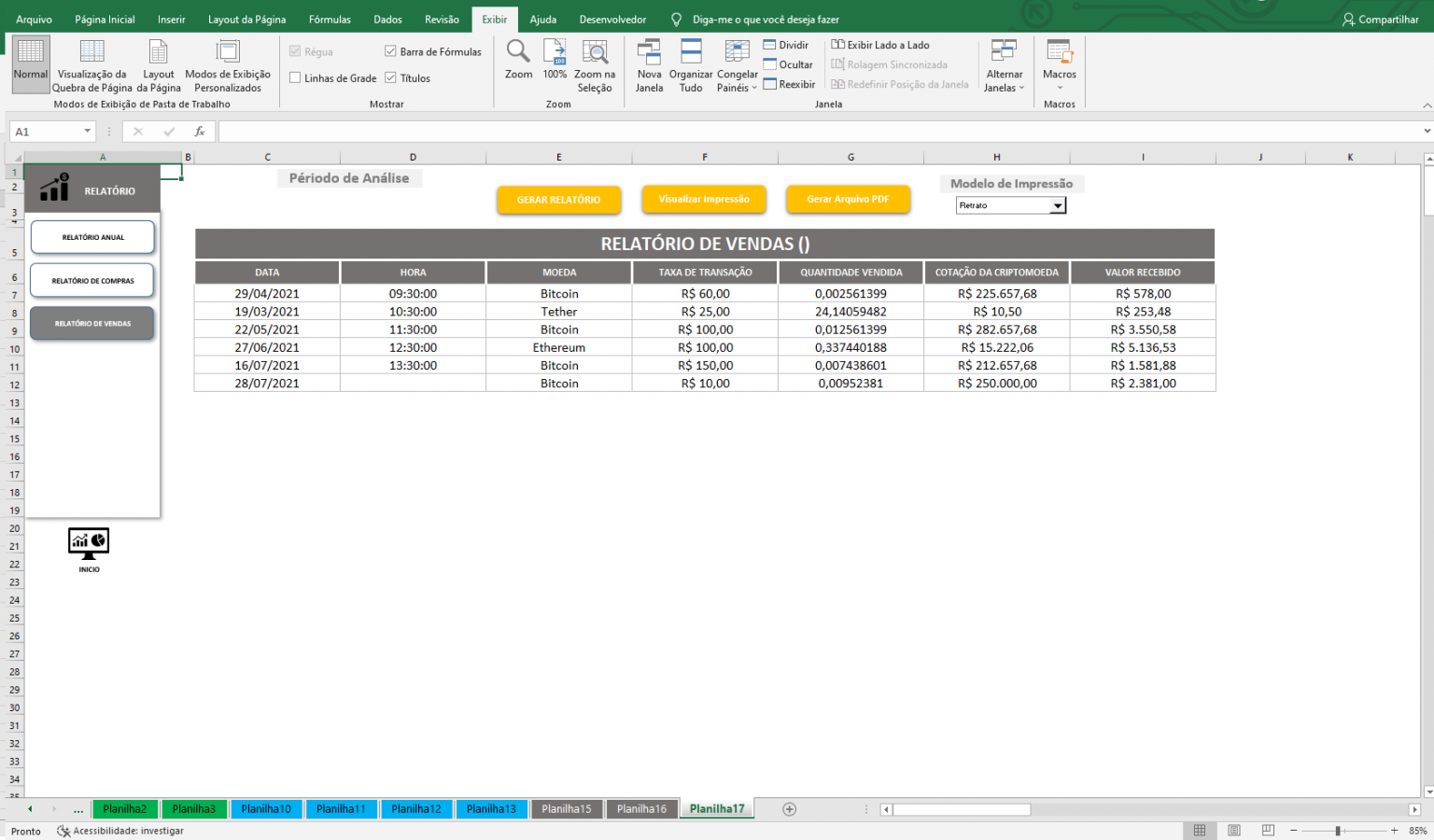 Planilha De Criptomoedas Controle De Bitcoin Excel Excel Avan Ado